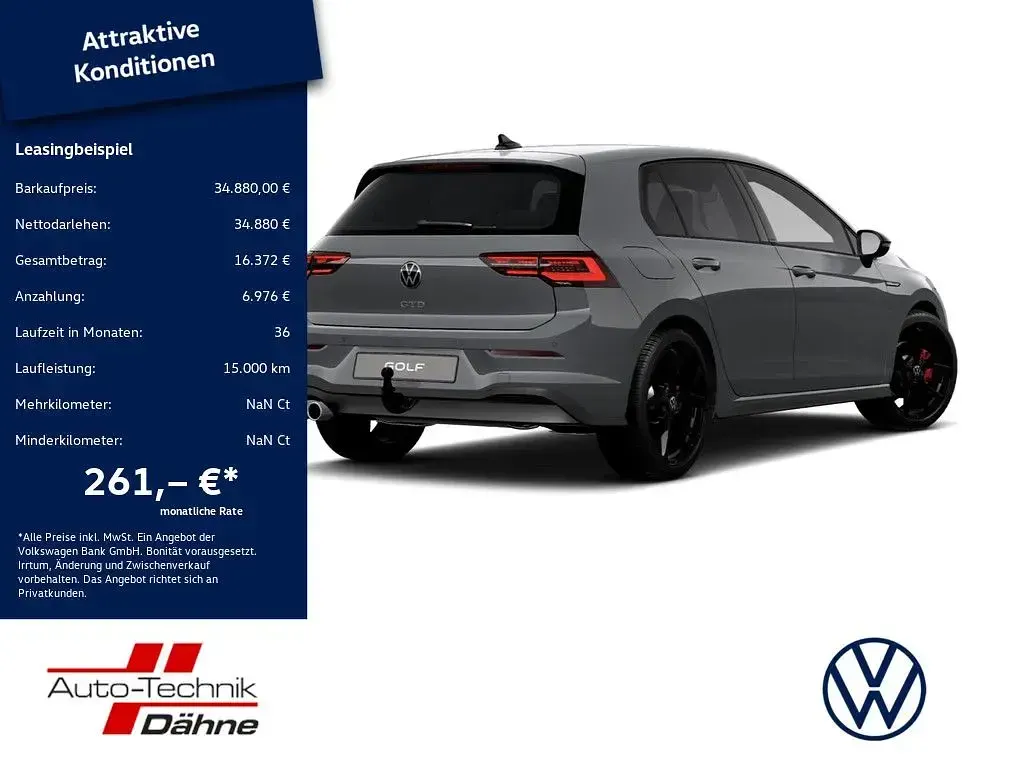 Gebraucht VW Golf VIII GTD 200 PS (147 kW) 2024 Grau / mondstein grau Limousine