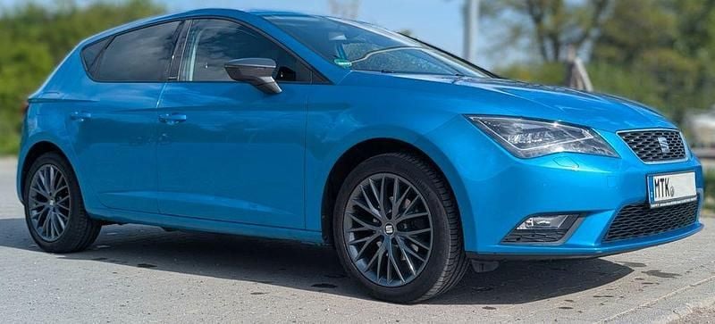 Usata Seat Leon 110 CV (80 kW) 2015 Blu Berlina