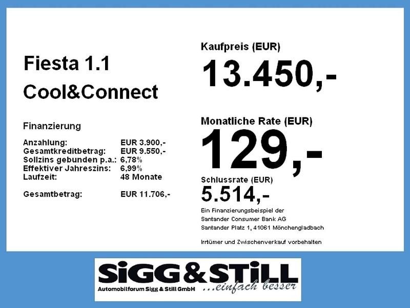 Gebraucht Ford Fiesta Cool & Connect 75 PS (55 kW) 2022 Magneticgrau (metallic) Kleinwagen