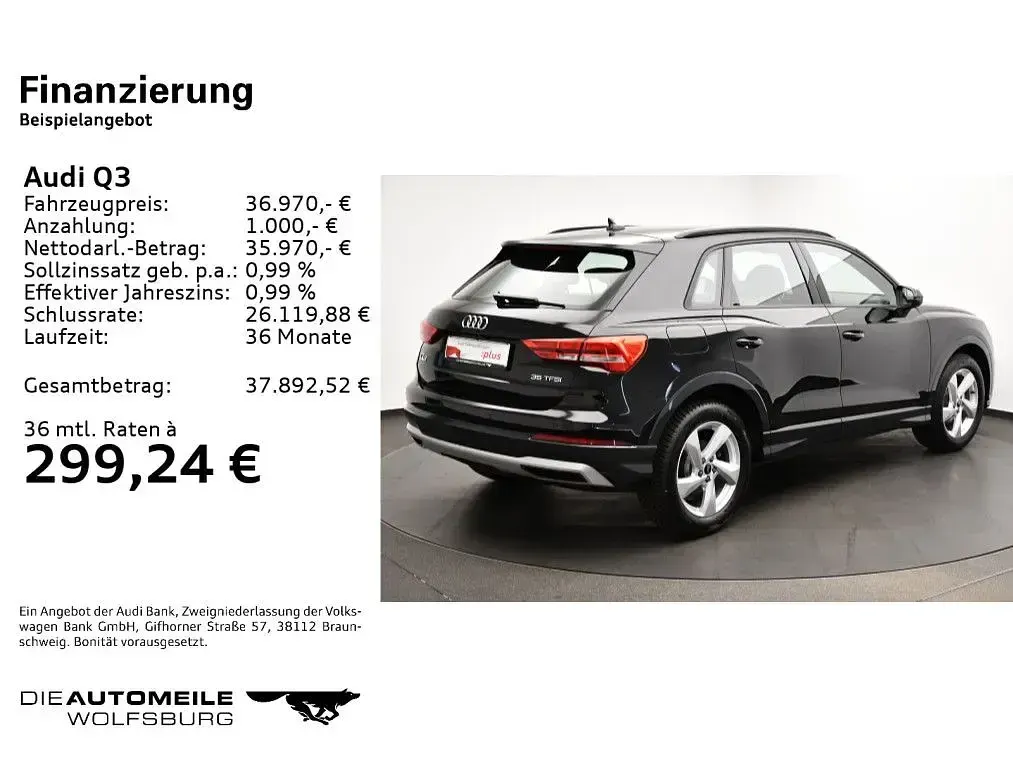 Brugt Audi Q3 Advanced 150 HK (110 kW) 2025 Sort SUV