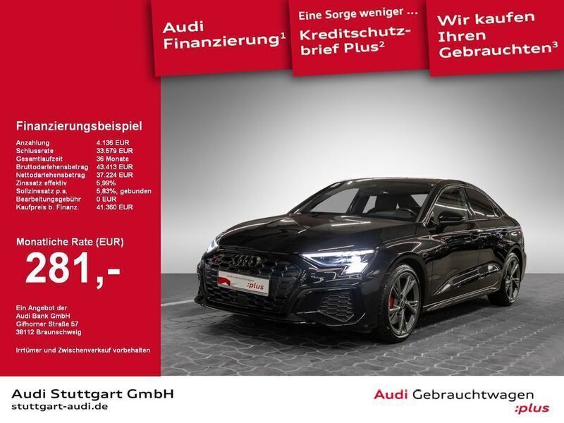 Mythosschwarz metallic Gebraucht 2023 Audi S3 Advanced Limousine | 44.390 € (Etwas zu teuer) - Bild 1/2