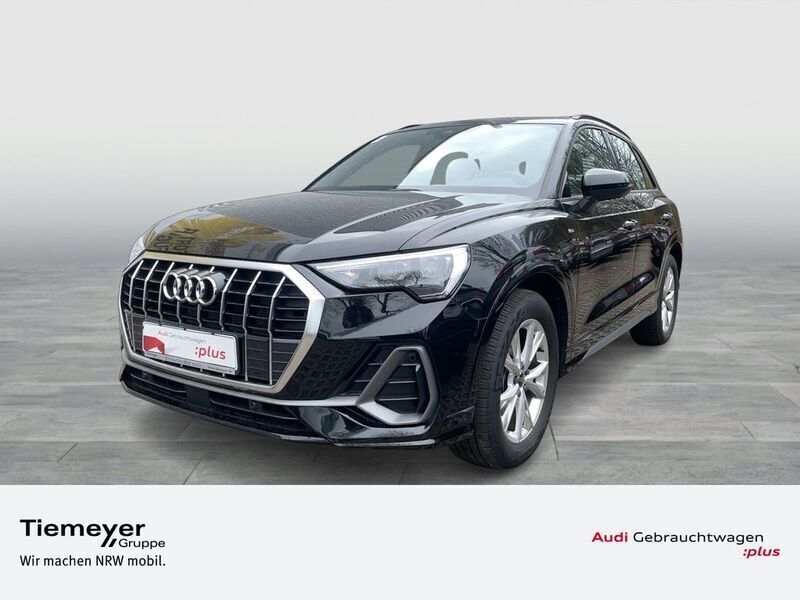 Mythosschwarz metallic Gebraucht 2024 Audi Q3 S-Line SUV | 37.380 € (Superpreis) - Bild 1/4