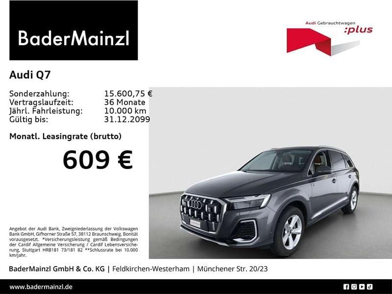 Samuraigrau metallic Gebraucht 2025 Audi Q7 Ambiente SUV | 78.930 € (Superpreis) - Bild 1/4