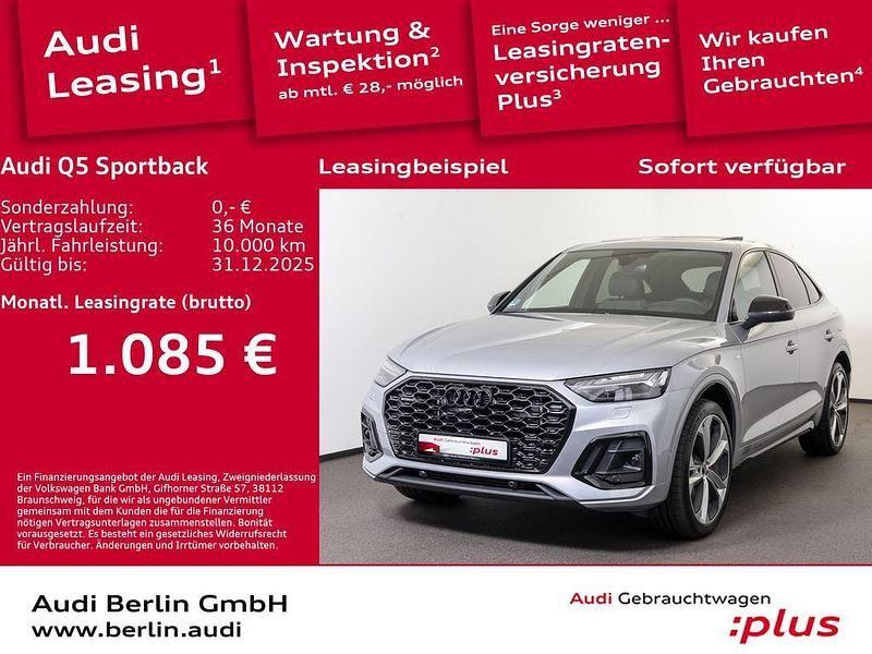 Florettsilber metallic Gebraucht 2025 Audi Q5 Sportback Business SUV | 78.700 € - Bild 1/3