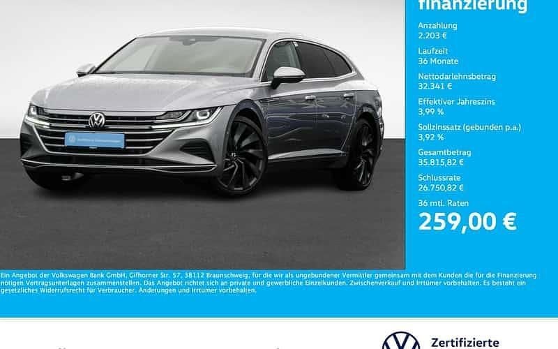 Silber Gebraucht 2023 VW Arteon Elegance Limousine | 33.744 € (Superpreis) - Bild 1/4