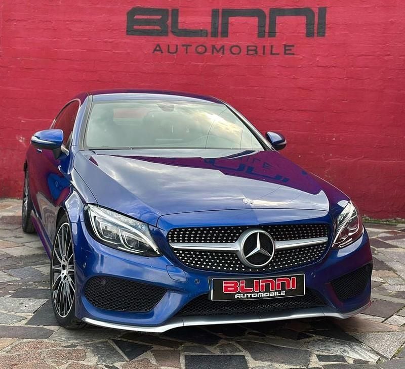 Blau Gebraucht 2016 Mercedes C220 AMG line Coupé | 16.999 € (Fairer Preis) - Bild 1/4