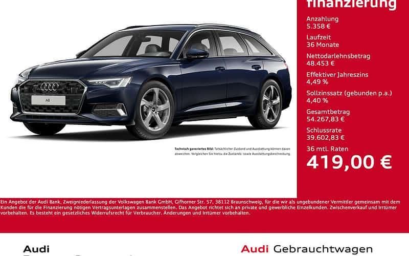 Blau Gebraucht 2025 Audi A6 Advanced Kombi | 53.811 € (Guter Preis) - Bild 1/4