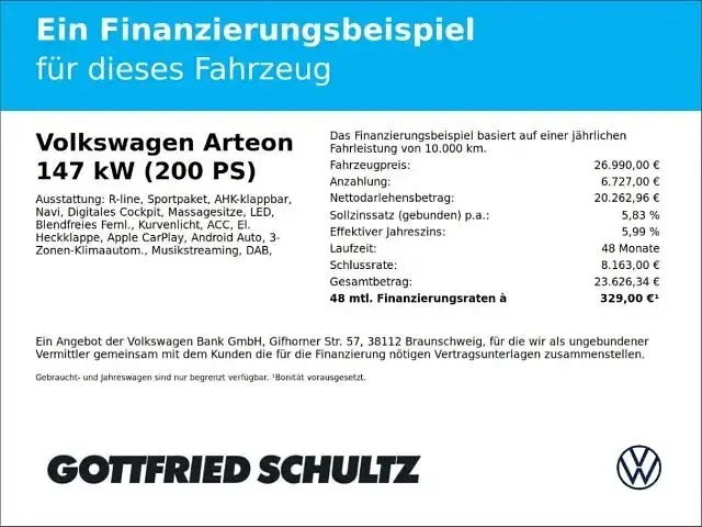 Gebraucht VW Arteon R-line 200 PS (147 kW) 2022 Schwarz Kombi