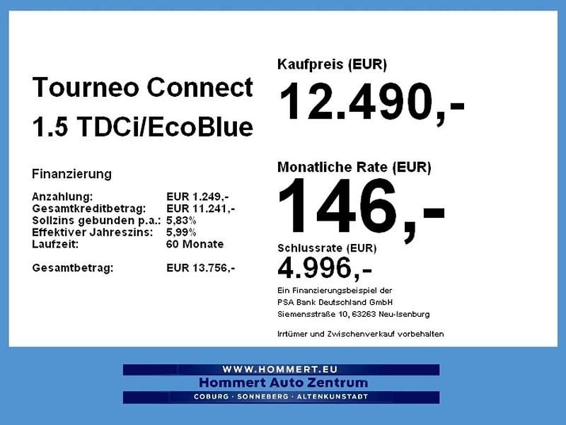 Gebraucht Ford Tourneo Connect Titanium 120 PS (88 kW) 2019 Blau Van / Kleinbus