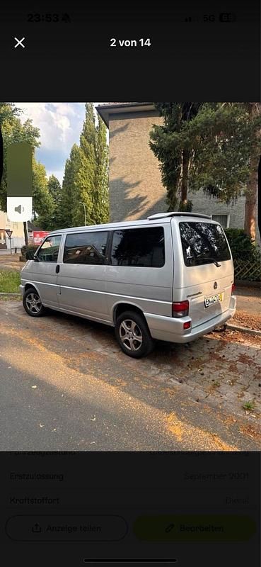 Gebraucht VW Caravelle 151 PS (111 kW) 2001 Silber Van / Kleinbus