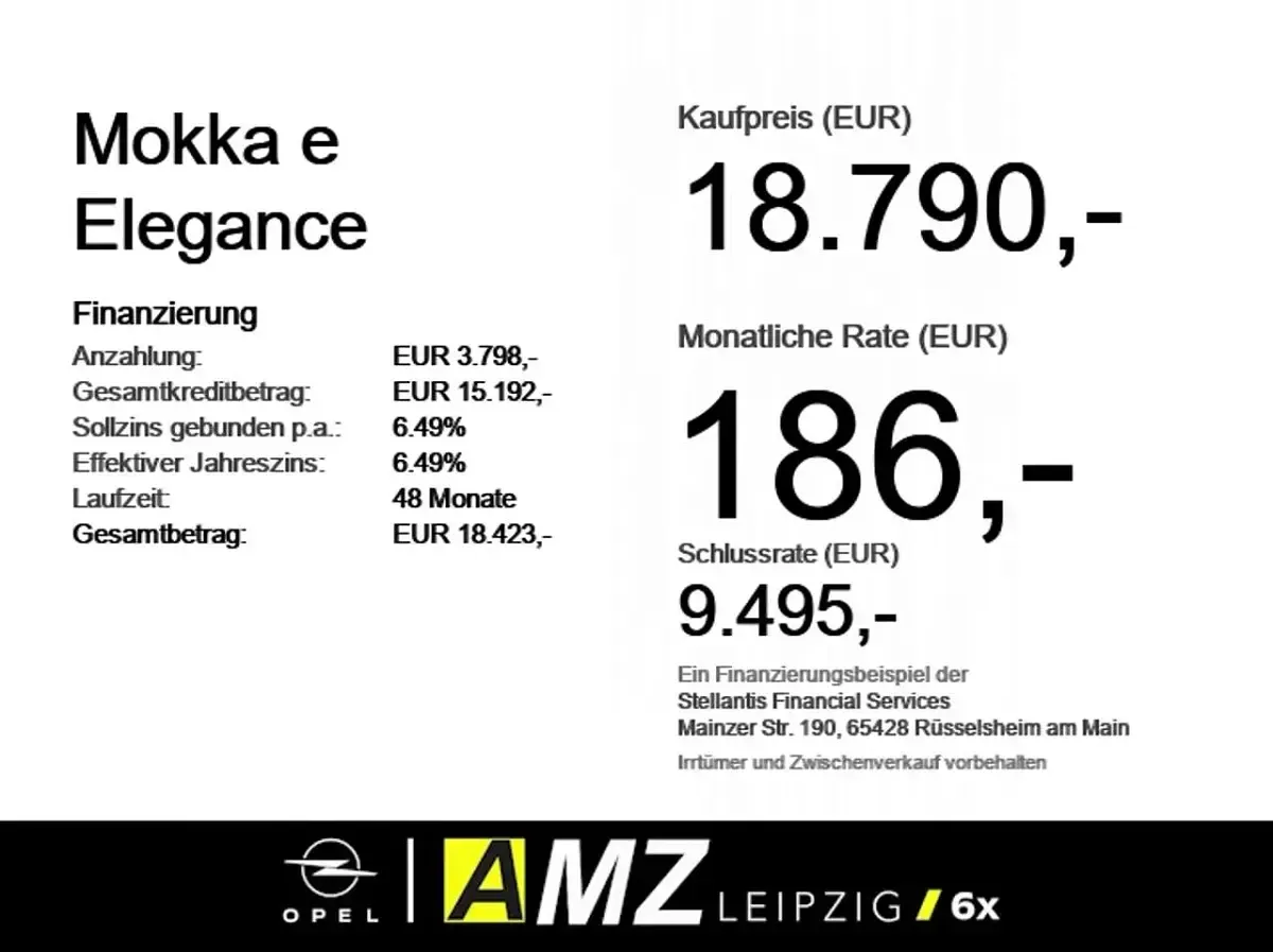 Gebraucht Opel Mokka-e Elegance 100 kW (136 PS) 2023 Lackierung schwarz perla nera/typ aussen (metallic) SUV