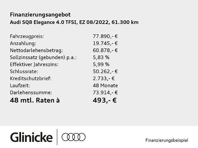 Gebraucht Audi SQ8 Ambiente 507 PS (372 kW) 2022 Mythosschwarz metallic SUV