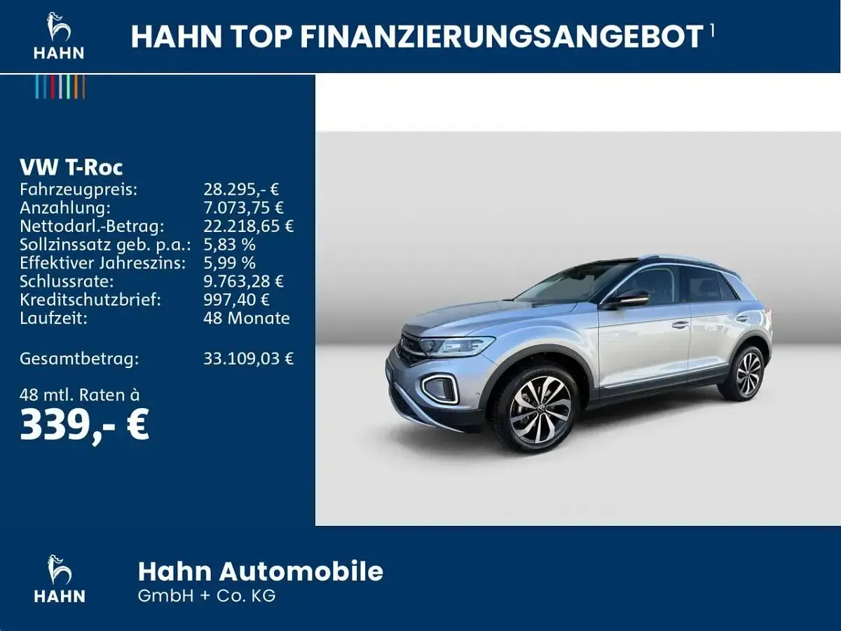 Gebraucht VW T-Roc Style 150 PS (110 kW) 2024 Pyritsilber metallic SUV