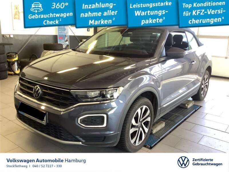5w rauchgrau metallic Gebraucht 2021 VW T-Roc Cabriolet Active Cabrio | 25.920 € (Fairer Preis) - Bild 1/3