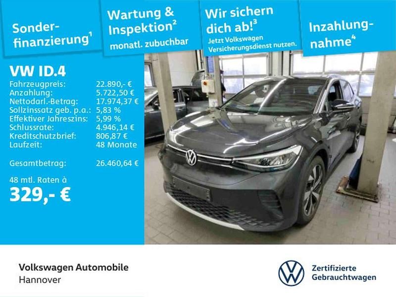 Mangangrau metallic/schwarz Gebraucht 2020 VW ID.4 Pro Performance SUV | 22.890 € (Fairer Preis) - Bild 1/3