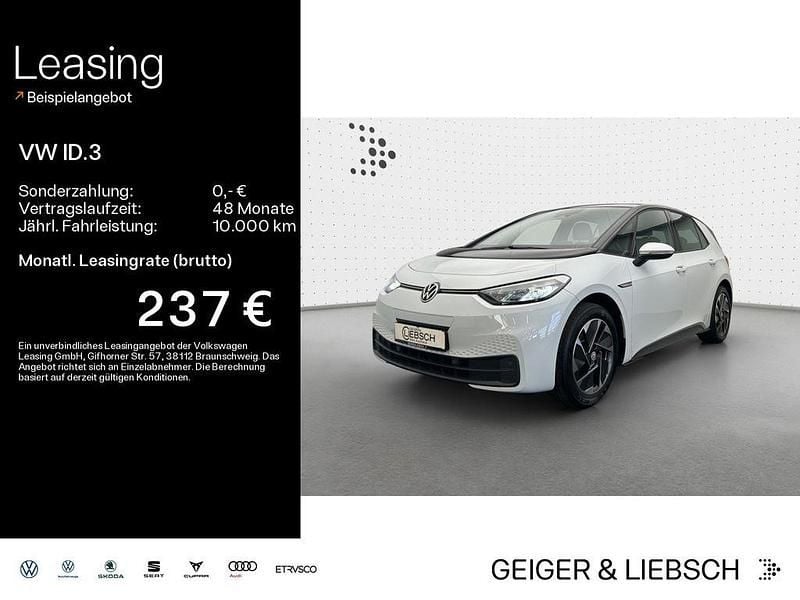 Gebraucht VW ID.3 Pro Performance 150 kW (204 PS) 2021 Gletscherweiß metallic/schwarz Kleinwagen