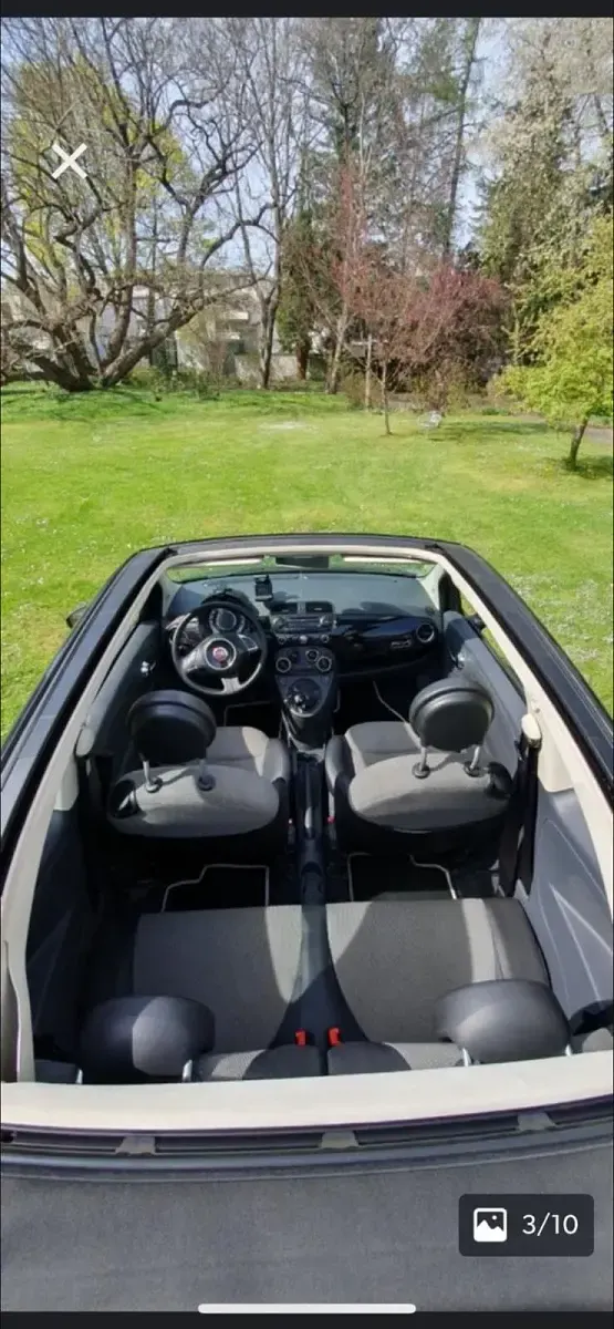 Gebraucht Fiat 500C 69 PS (50 kW) 2012 Schwarz Cabrio