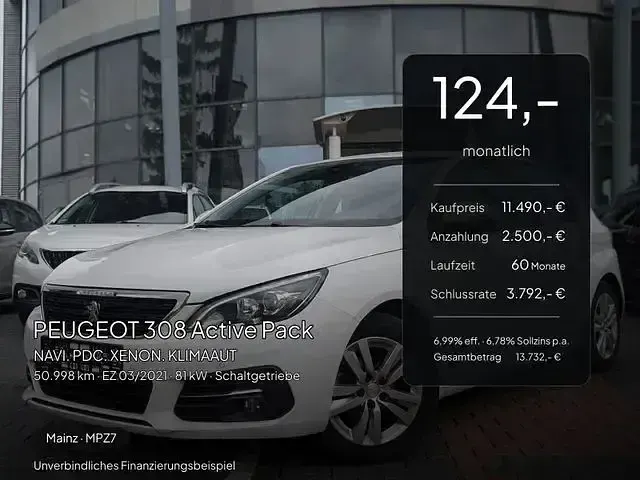 Gebraucht Peugeot 308 Active 110 PS (80 kW) 2021 Weiss Limousine