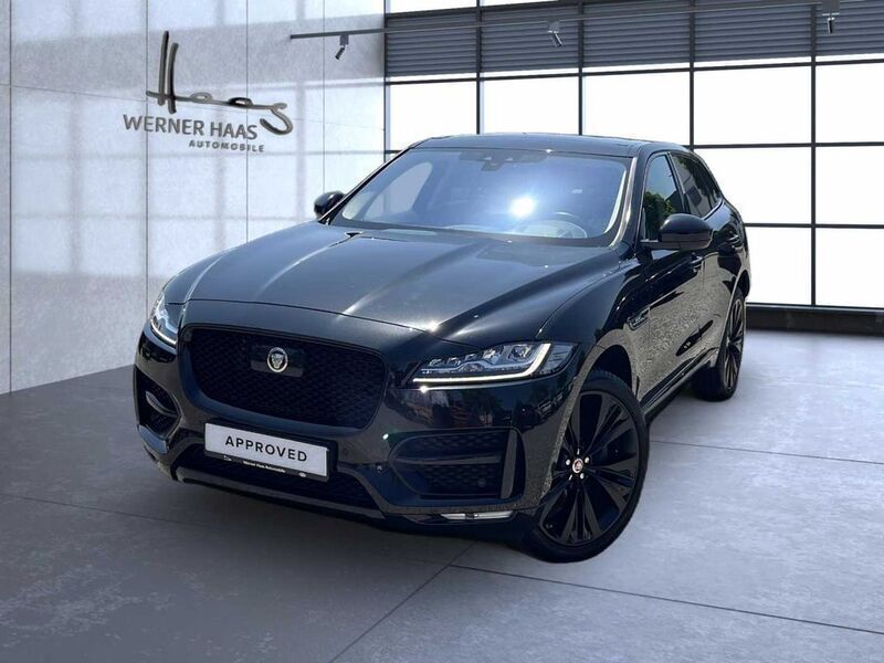 Santorini black Gebraucht 2019 Jaguar F-Pace R-Sport SUV | 33.490 € (Fairer Preis) - Bild 1/4