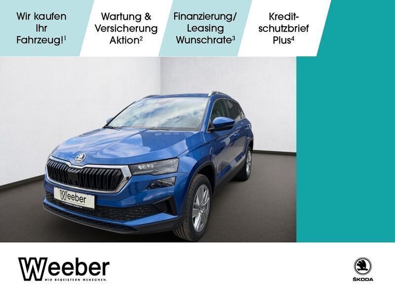 Blau Neu 2025 Skoda Karoq Selection SUV | 38.099 € (Etwas zu teuer) - Bild 1/4