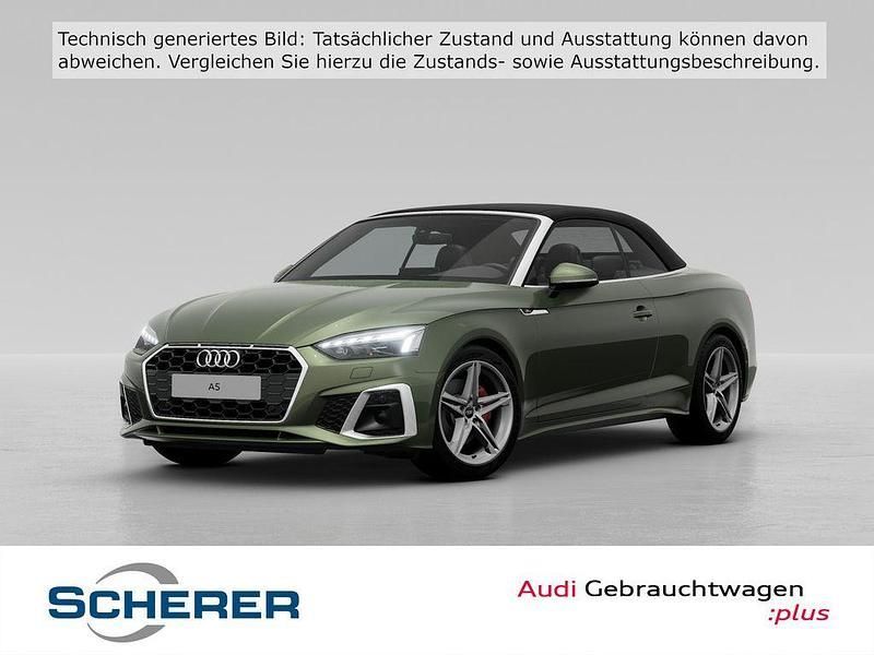 Distriktgrün metallic Gebraucht 2024 Audi A5 Cabriolet S-Line Cabrio | 51.900 € (Superpreis) - Bild 1/4