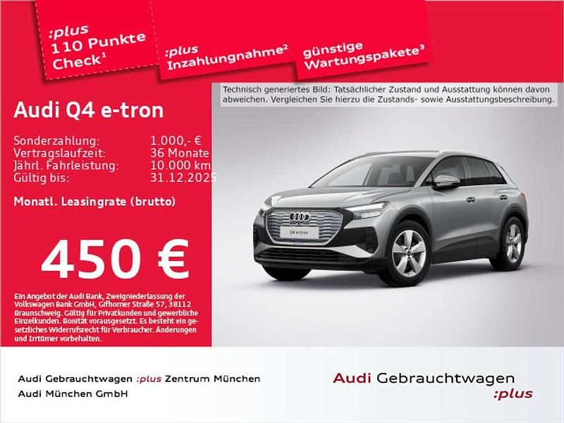 Taifungrau metallic Gebraucht 2024 Audi Q4 e-tron Ambiente SUV | 40.986 € (Fairer Preis) - Bild 1/2