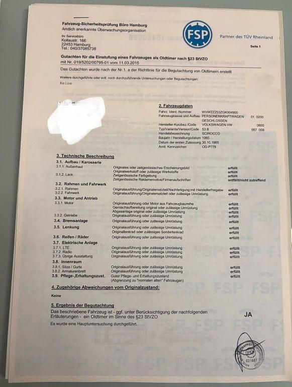 Gebraucht VW Scirocco GTX 95 PS (69 kW) 1985 Grau Coupé