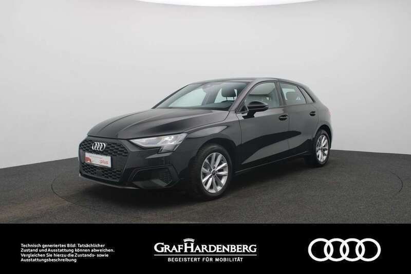 Brillantschwarz Gebraucht 2024 Audi A3 Sportback Kleinwagen | 26.380 € (Guter Preis) - Bild 1/4