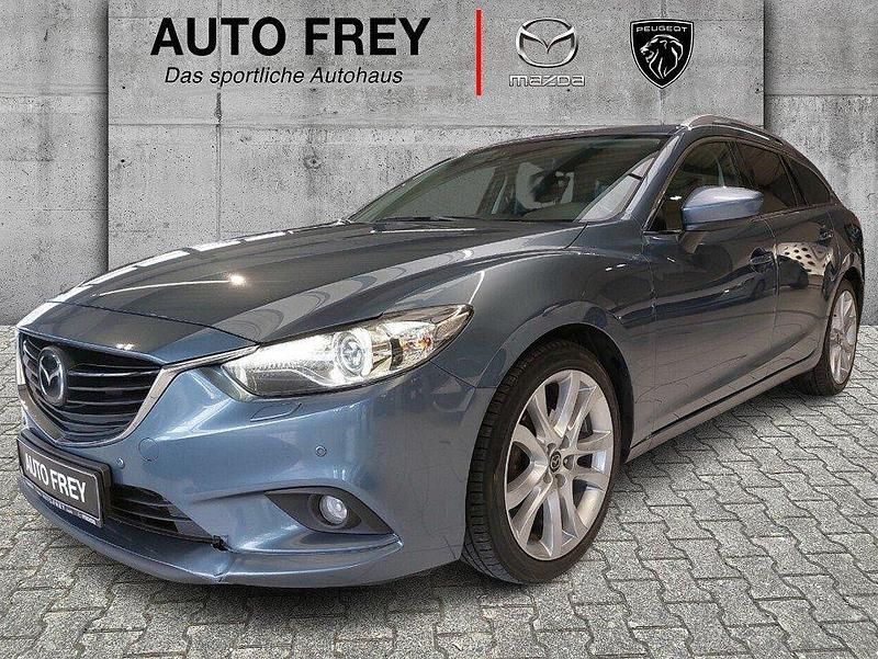 Saphirblau metallic Gebraucht 2014 Mazda 6 Sports-Line Kombi | 6.500 € - Bild 1/3