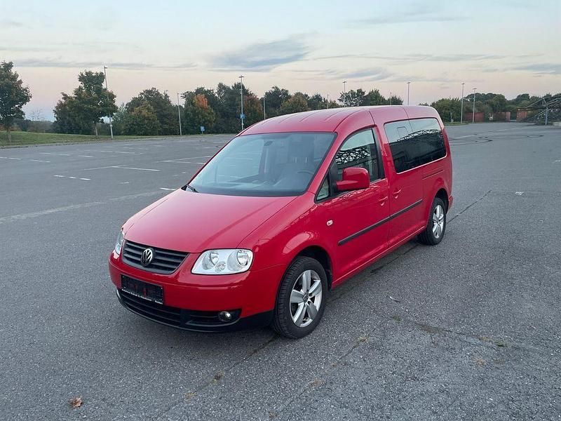 Rot Gebraucht 2009 VW Caddy Maxi Life Van / Kleinbus | 5.400 € (Superpreis) - Bild 1/4