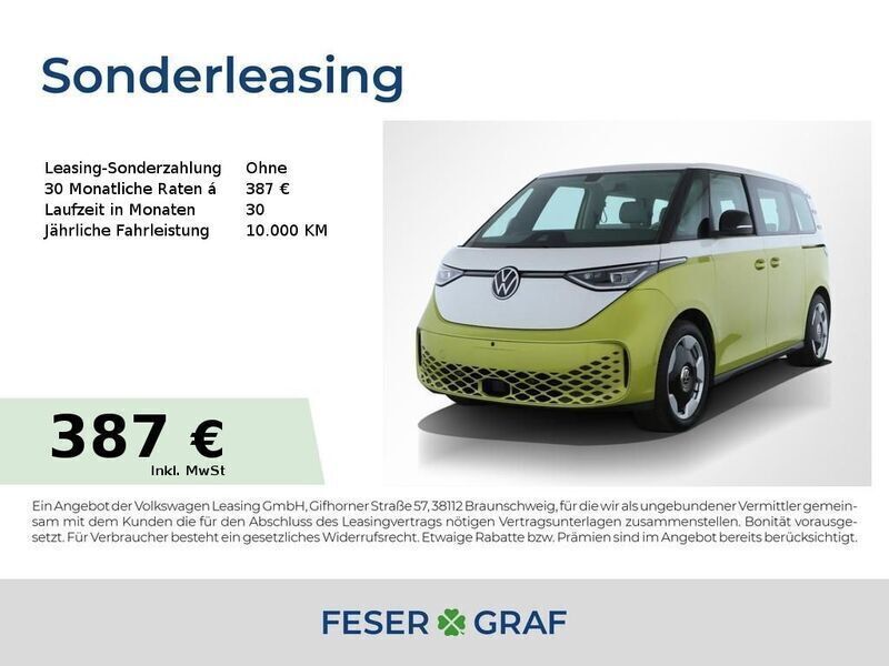 Candyweiß/limonengelb metallic Gebraucht 2024 VW ID. Buzz Pro Van | 49.995 € (Fairer Preis) - Bild 1/4