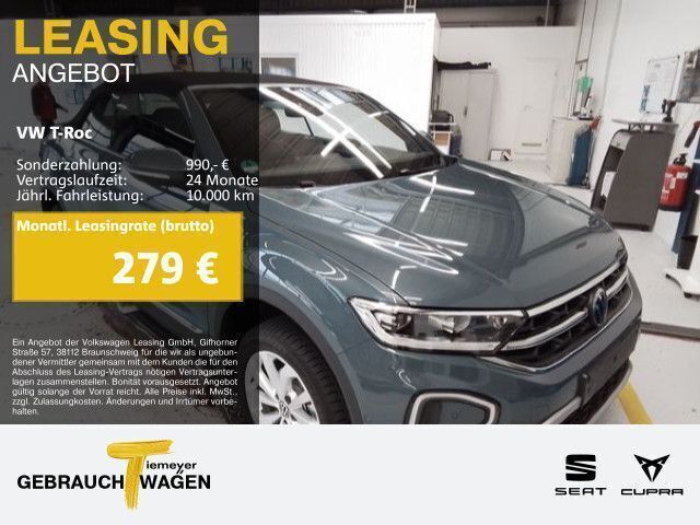 Petroleum blue metallic Gebraucht 2024 VW T-Roc Cabriolet Style Cabrio | 30.170 € (Superpreis) - Bild 1/1