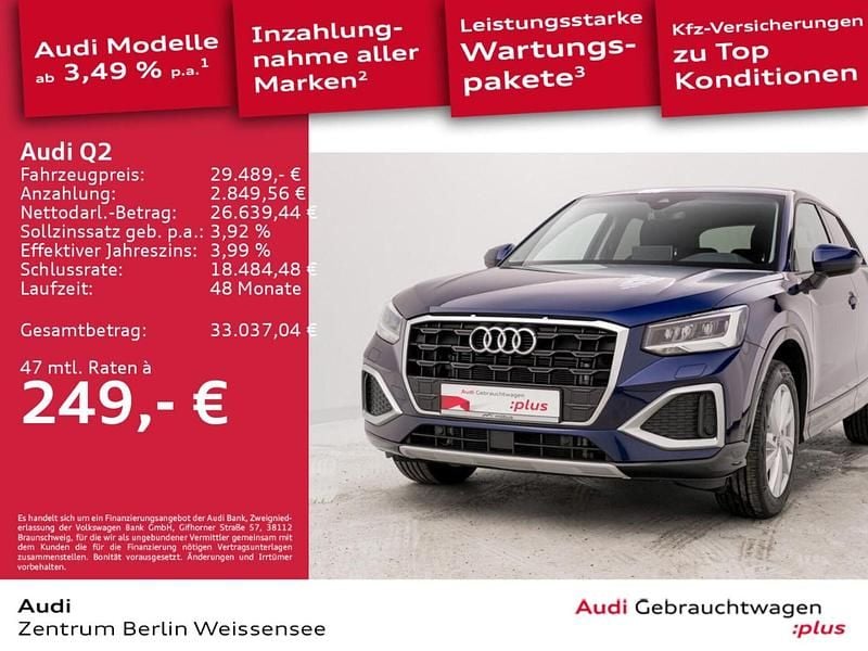 Second-hand Audi Q2 Advanced 150 CP (110 kW) 2025 Albastru SUV