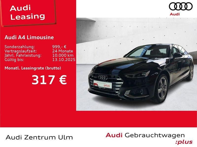 0e mythosschwarz metallic (metallic) Gebraucht 2024 Audi A4 Advanced Plus Limousine | 37.460 € (Fairer Preis) - Bild 1/4
