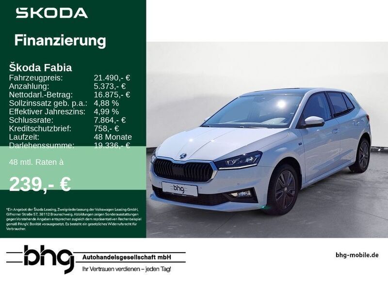 Weiß Gebraucht 2024 Skoda Fabia Selection Limousine | 21.490 € (Fairer Preis) - Bild 1/4