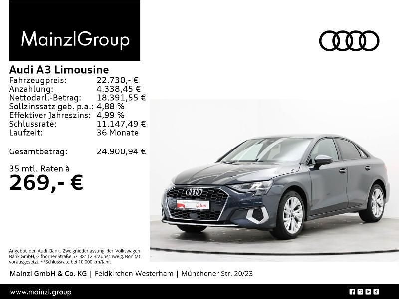 Gebraucht Audi A3 Ambiente 110 PS (80 kW) 2022 Grau Limousine