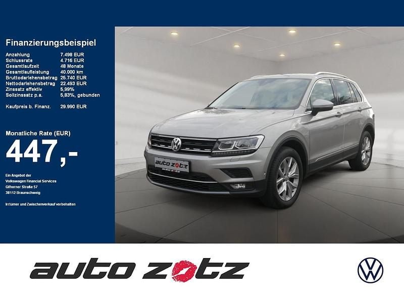 Silber Gebraucht 2020 VW Tiguan Highline SUV | 29.990 € (Guter Preis) - Bild 1/4