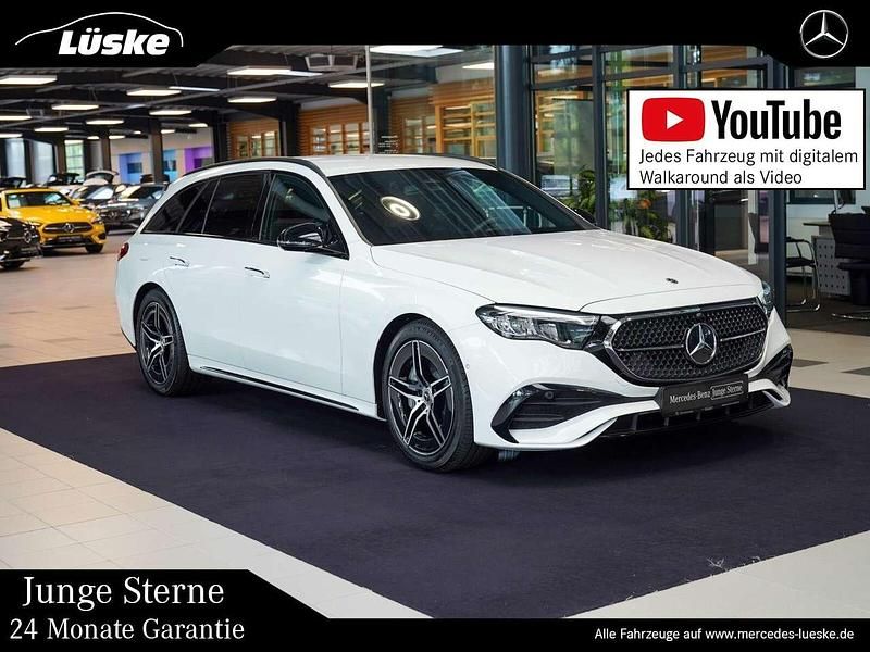Polarweiß Gebraucht 2024 Mercedes E220 AMG line Kombi | 54.900 € (Teuer) - Bild 1/4