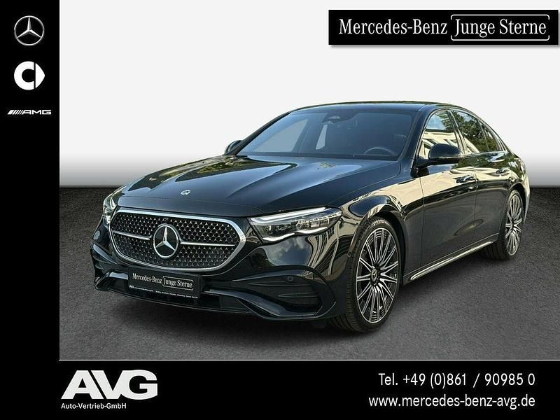 Obsidianschwarz lack Gebraucht 2024 Mercedes E220 AMG Limousine | 56.990 € (Teuer) - Bild 1/4
