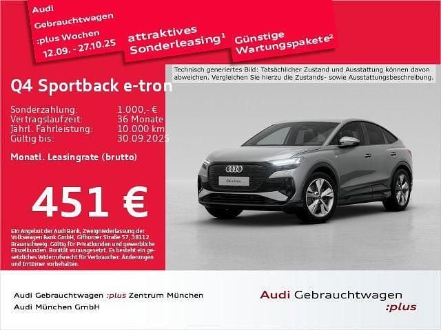 Grau Gebraucht 2024 Audi Q4 Sportback e-tron S-Line SUV | 47.573 € - Bild 1/2