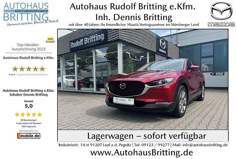 Soul red crystal m (metallic) Gebraucht 2020 Mazda CX-30 Selection SUV | 19.490 € (Fairer Preis) - Bild 1/4