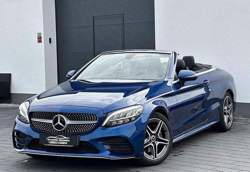 Blau Gebraucht 2019 Mercedes C200 AMG line Cabrio | 28.800 € (Fairer Preis) - Bild 1/4