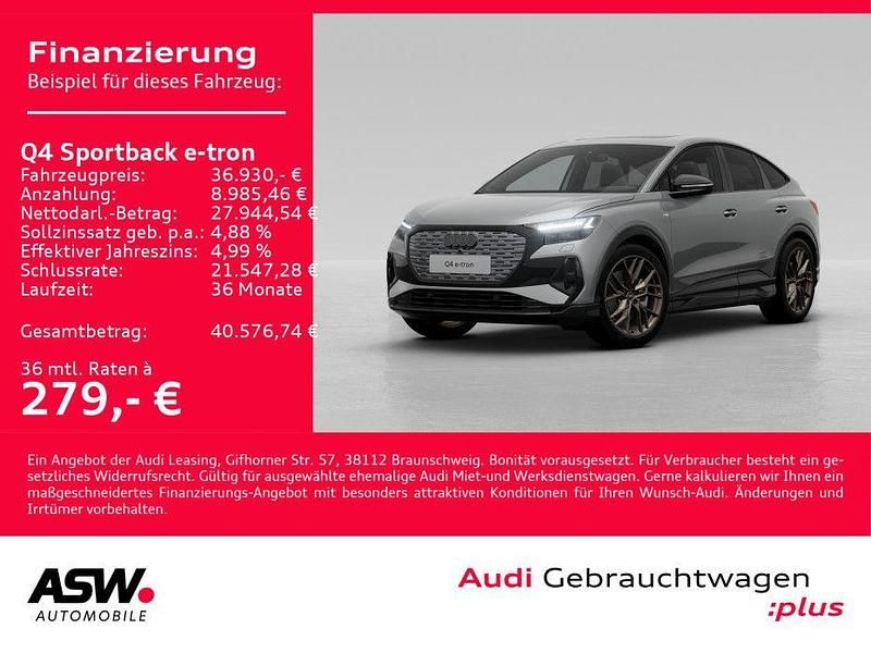 Taifungrau metallic Gebraucht 2022 Audi Q4 Sportback e-tron S-Line SUV | 36.930 € (Guter Preis) - Bild 1/4