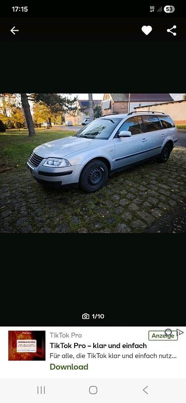 Silber Gebraucht 2001 VW Passat Kombi | 500 € (Superpreis) - Bild 1/4