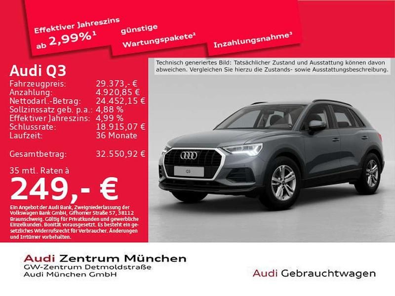 Nanograu metallic Gebraucht 2022 Audi Q3 Comfort SUV | 29.373 € (Guter Preis) - Bild 1/2