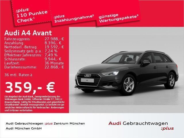 Mythosschwarz metallic Gebraucht 2023 Audi A4 Kombi | 30.755 € (Guter Preis) - Bild 1/2