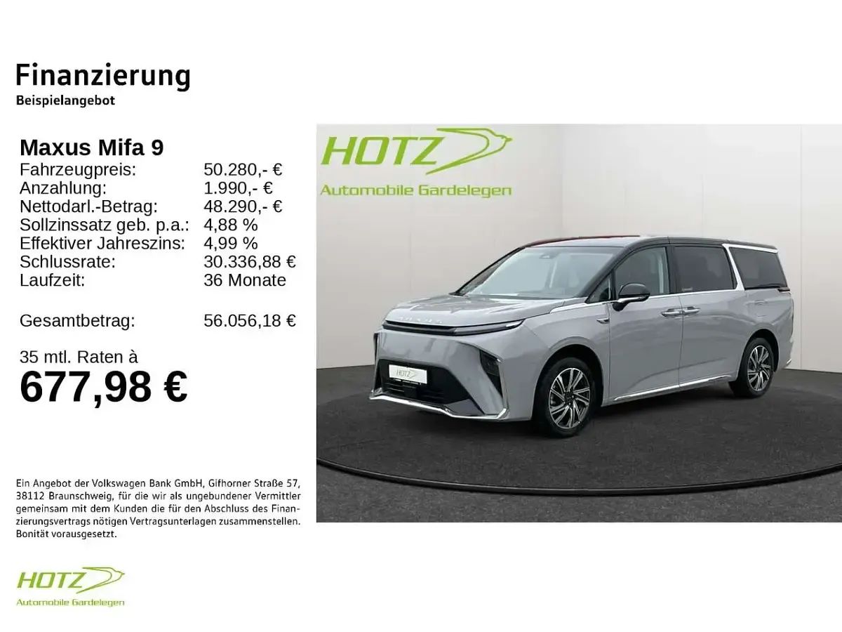 Gebraucht Maxus MIFA 9 180 kW (245 PS) 2024 Schwarz Van / Kleinbus