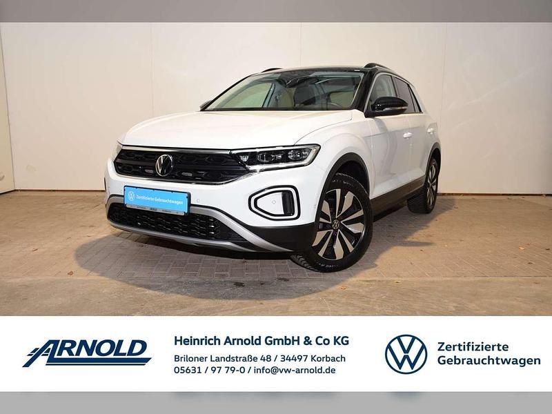 Pure white/schwarz Gebraucht 2025 VW T-Roc Goal SUV | 29.990 € (Superpreis) - Bild 1/4