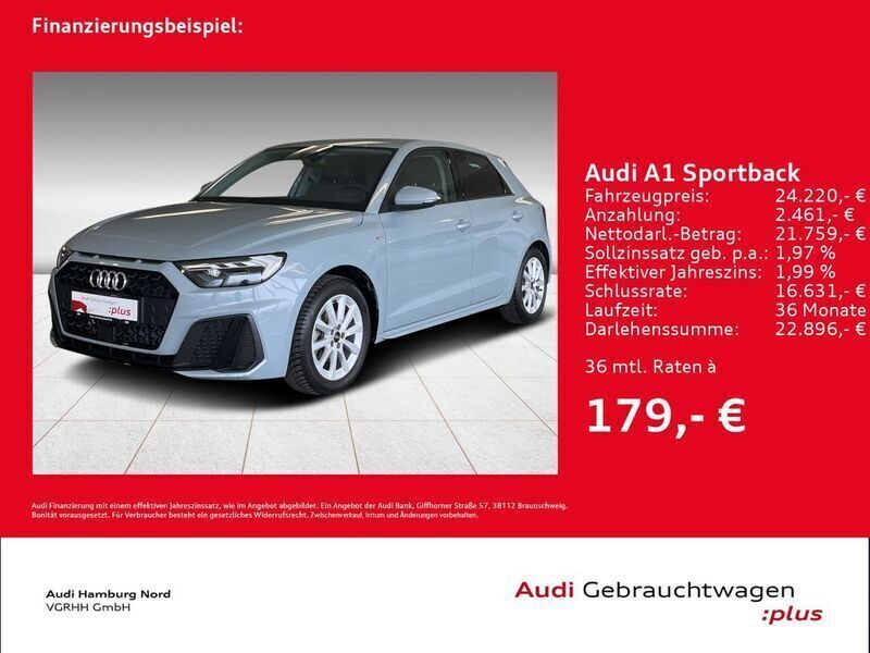 Pfeilgrau perleffekt Gebraucht 2024 Audi A1 Sportback S-Line Kleinwagen | 24.220 € (Guter Preis) - Bild 1/4