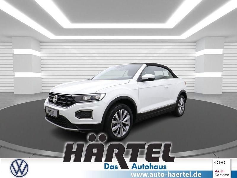 Pure white, solid Gebraucht 2021 VW T-Roc Cabriolet Style Cabrio | 21.700 € (Guter Preis) - Bild 1/4